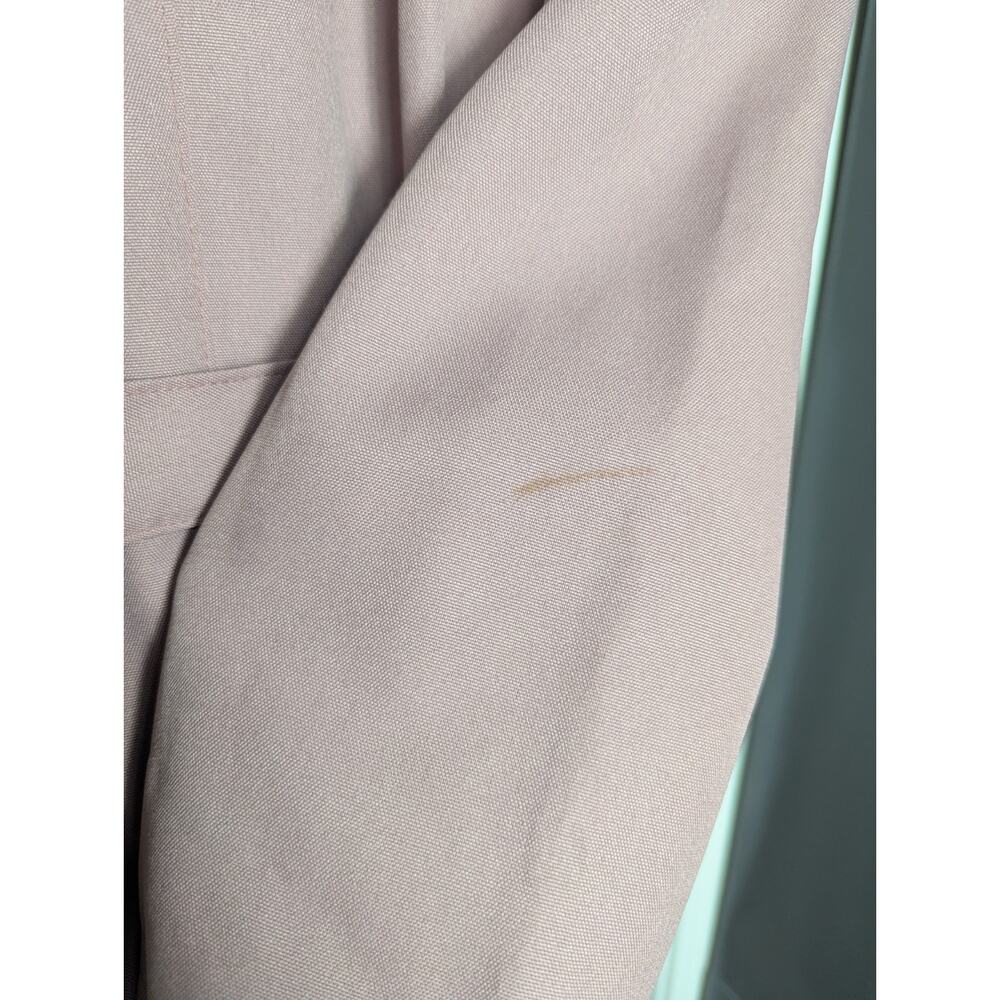 Vintage Bonders 1960s Pale Lilac Mauve Trench Coat Jacket Ruffle Military M - Picture 10 of 11